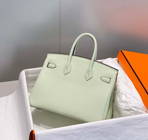 Hermes Birkin Designer Tote Bag Togo Leather 28565 bubble green - Silver / 25cm - View 2