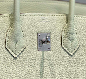 Hermes Birkin Designer Tote Bag Togo Leather 28565 bubble green - Silver / 25cm - View 6