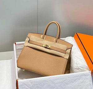 Hermes Birkin Designer Tote Bag Togo Leather 28567 Camel - Gold / 25cm - View 1
