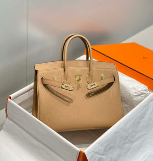 Hermes Birkin Designer Tote Bag Togo Leather 28567 Camel - Gold / 25cm - View 3