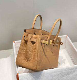 Hermes Birkin Designer Tote Bag Togo Leather 28567 Camel - Gold / 25cm - View 4