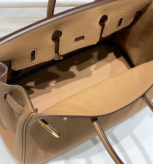 Hermes Birkin Designer Tote Bag Togo Leather 28567 Camel - Gold / 25cm - View 9