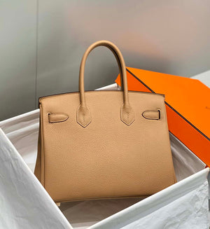 Hermes Birkin Designer Tote Bag Togo Leather 28567 Camel - Gold / 25cm - View 11
