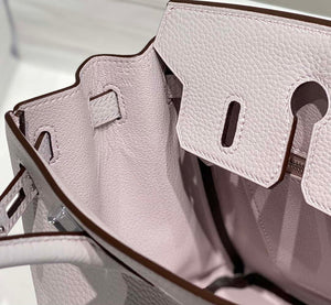 Hermes Birkin Designer Tote Bag Togo Leather 28568 Fantasy purple - Sliver / 25cm - View 8
