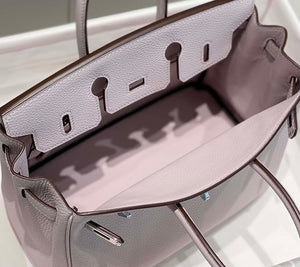 Hermes Birkin Designer Tote Bag Togo Leather 28568 Fantasy purple - Sliver / 25cm - View 9