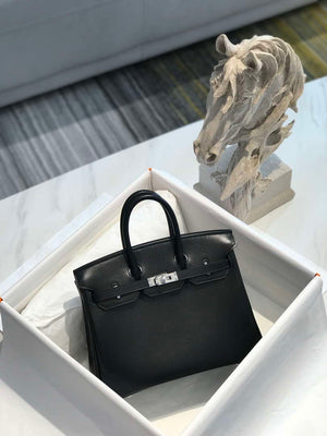 Hermes Birkin Tote Bag Fine grain calfskin Silver H28820 - Default Title - View 14