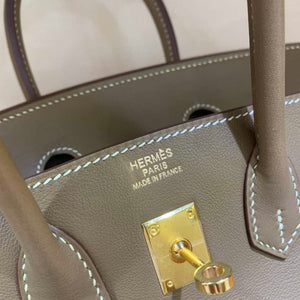 Hermes Birkin Tote Bag Swift 25 Fully Handmade H92016 - Default Title - View 8