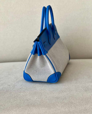 Hermes Birkin Tote Bag Swift leather with canvas 25cm 286006 - Default Title - View 8