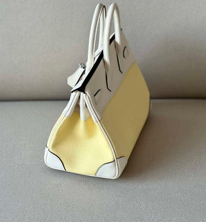 Hermes Birkin Tote Bag Swift leather with canvas 25cm 286007 - Default Title - View 8