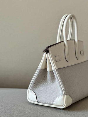 Hermes Birkin Tote Bag Swift leather with canvas 25cm 286008 - Default Title - View 2