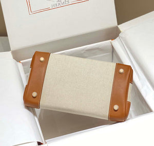 Hermes Birkin Tote Bag Swift leather with canvas 285899 - 25cm - View 13