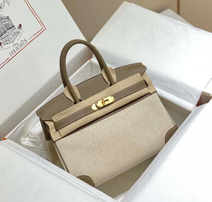 Hermes Birkin Tote Bag Swift leather with canvas 285900 - 25cm - View 10