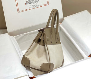 Hermes Birkin Tote Bag Swift leather with canvas 285900 - 25cm - View 13