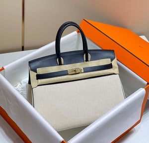 Hermes Birkin Tote Bag Swift leather with canvas 285904 - 30cm - View 10