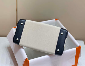 Hermes Birkin Tote Bag Swift leather with canvas 285904 - 30cm - View 13