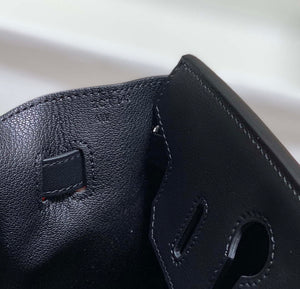Hermes Birkin Tote Bag Swift leather with canvas 285904 - 30cm - View 17