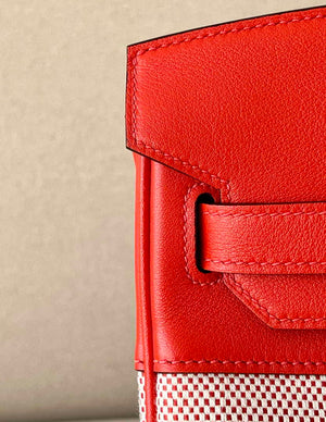 Hermes Birkin Tote Bag Swift leather with canvas 30cm 286004 - Default Title - View 4