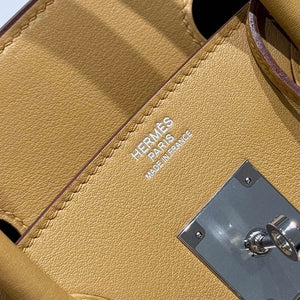 Hermes Birkin Tote Bag Swift leather with canvas 286012 - Gold / 25cm - View 4