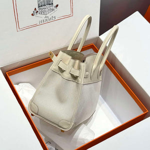 Hermes Birkin Tote Bag Swift leather with canvas 286018 - Gold / 25cm - View 12