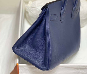 Hermes Birkin Tote Bag Togo Leather 28605 Navy Blue - 25cm - View 4