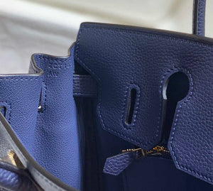 Hermes Birkin Tote Bag Togo Leather 28605 Navy Blue - 25cm - View 8