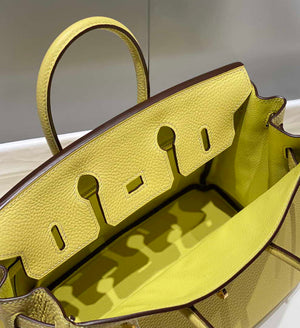 Hermes Birkin Tote Bag Togo Leather 28609 Yellow - 25cm - View 9