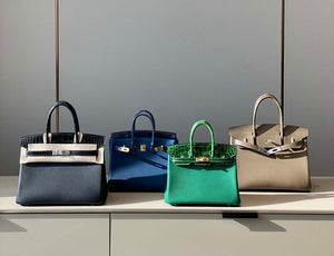 Hermes Birkin Tote Bag Togo Leather With High Gloss Nile Crocodile Emerald H28811 - Default Title - View 10