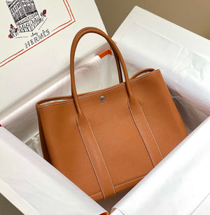 Hermes Brown Togo Medium Garden Party 36cm Bag H239054 - Default Title - View 1