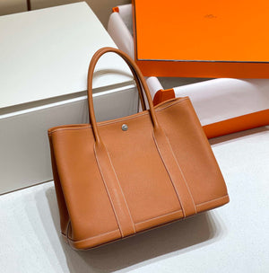 Hermes Brown Togo Medium Garden Party 36cm Bag H239054 - Default Title - View 2