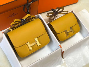 Hermes Constance Cross Body Bag Epsom Leather Gold H28413 - 18CM - View 1