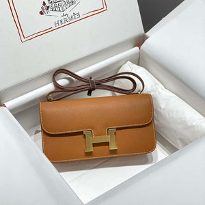 Hermes Constance Long to Go Wallet Bag Epsom Leather H28702 - Gold - View 11