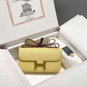 Hermes Constance Long to Go Wallet Bag Epsom Leather H28703 - Gold - View 11