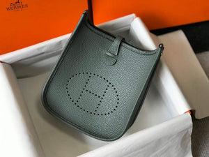 Hermes Evelyne Bag Designer Hermes Mini Crossbody Real Bag 20433 Avocado Green - Default Title - View 1