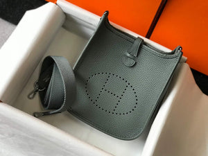 Hermes Evelyne Bag Designer Hermes Mini Crossbody Real Bag 20433 Avocado Green - Default Title - View 2