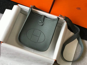 Hermes Evelyne Bag Designer Hermes Mini Crossbody Real Bag 20433 Avocado Green - Default Title - View 4