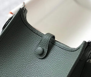 Hermes Evelyne Bag Designer Hermes Mini Crossbody Real Bag 20433 Avocado Green - Default Title - View 8