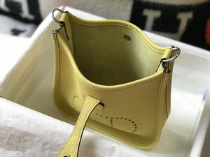 Hermes Evelyne Bag Designer Hermes Mini Crossbody Real Bag 20434 Light Yellow - Default Title - View 9