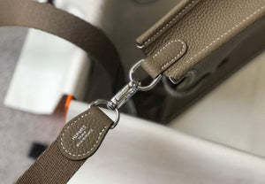 Hermes Evelyne Bag Designer Hermes Mini Crossbody Real Bag 20423 Gray - Default Title - View 6