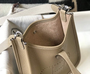 Hermes Evelyne Bag Designer Hermes Mini Crossbody Real Bag 20425 Light Grey - Default Title - View 9
