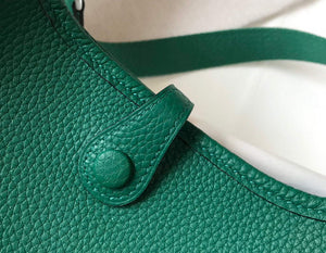 Hermes Evelyne Bag Designer Hermes Mini Crossbody Real Bag 20427 Dark Green - Default Title - View 7