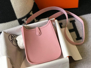 Hermes Evelyne Bag Designer Hermes Mini Crossbody Real Bag 20430 Pink - Default Title - View 2