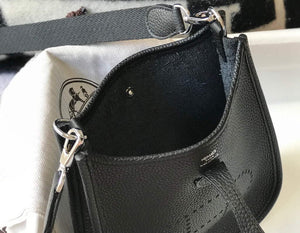 Hermes Evelyne Bag Designer Hermes Mini Crossbody Real Bag 20421 Black - Default Title - View 9