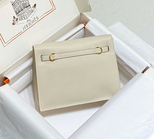 Hermes Evercolor Kelly Danse II 22cm Leather Crossbody Bag H20366 White - Default Title - View 2