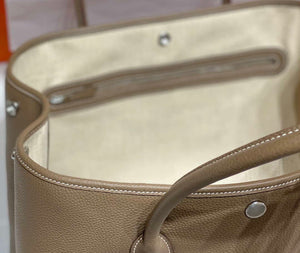 Hermes Gray Togo Medium Garden Party 36cm Bag H239057 - Default Title - View 9