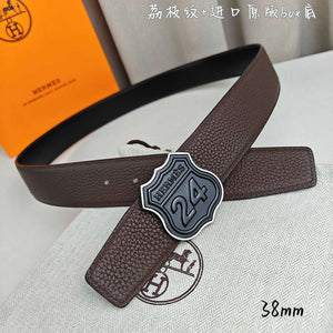 Hermes H010636UK89 On the Road belt buckle & Cache-Tout leather strap 38 mm H88002 - '--Please Select-- / Brown - View 4