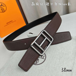 Hermes H066050CP2K H au Carre belt buckle & Reversible leather strap 38 mm H88006 - '--Please Select-- / Gold - View 4