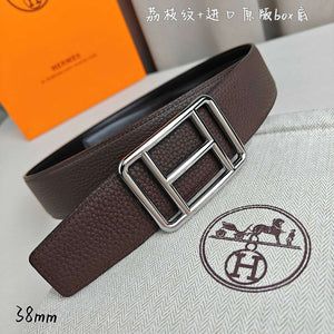 Hermes H066050CP2K H au Carre belt buckle & Reversible leather strap 38 mm H88006 - '--Please Select-- / Gold - View 6