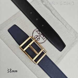 Hermes H066050CP2K H au Carre belt buckle & Reversible leather strap 38 mm H88010 - Gold / '--Please Select-- - View 7
