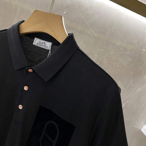 Hermes H072325 H Embroidered Buttoned Polo Shirt H55326 - M - View 5