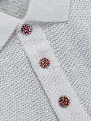 Hermes H072325 H Embroidered Buttoned Polo Shirt H55328 - M - View 5